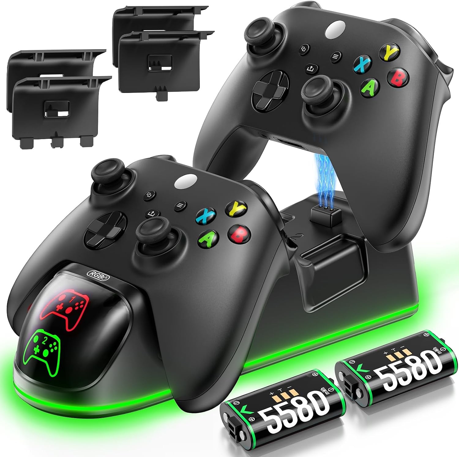 Ładowarka Stacja Dokująca Do Padów Kontrolerów Xbox 2x Aku 5580 Mwh