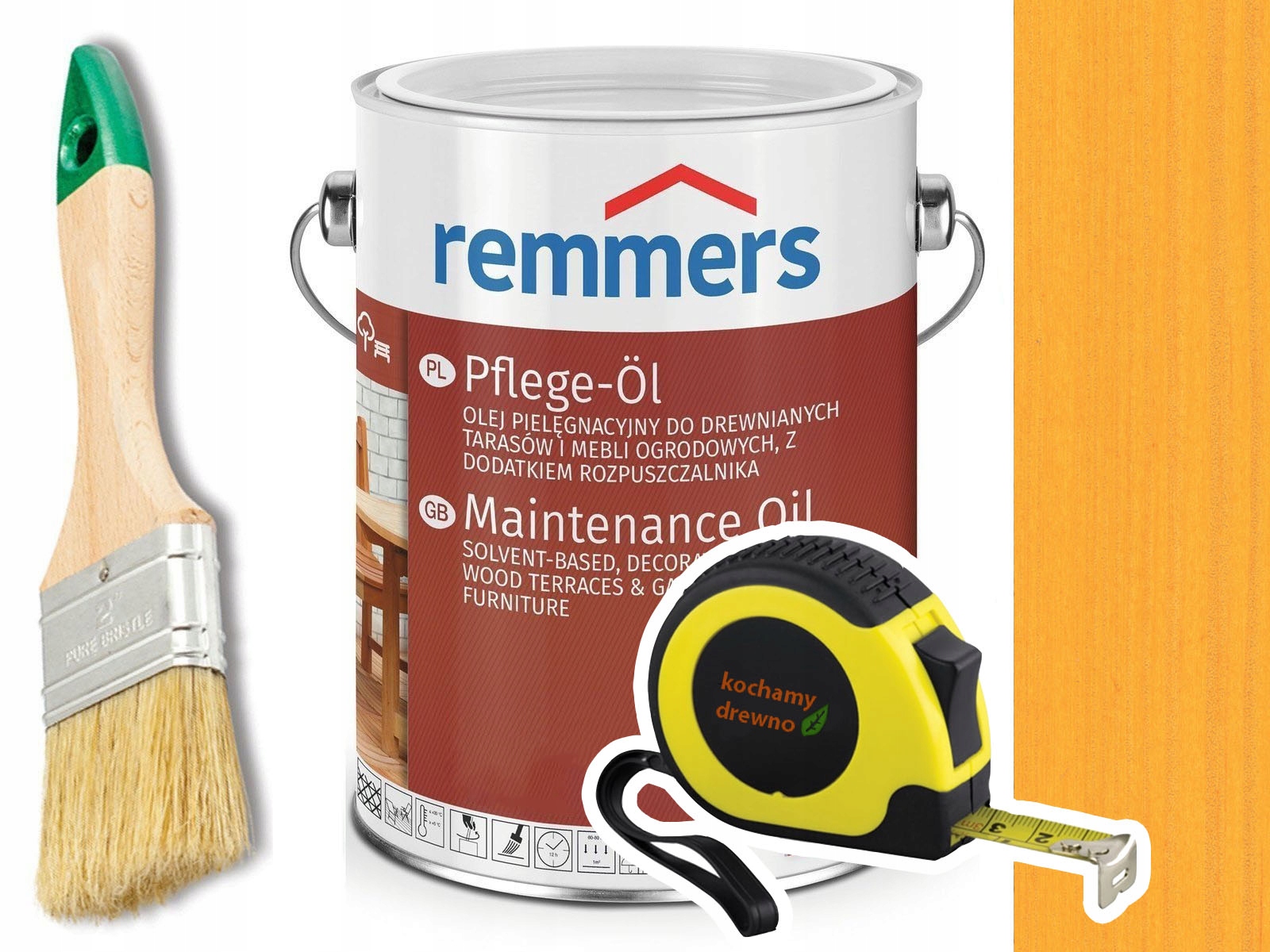 Remmers Pflege-Ol olej na dřevo na terase Borovice 2,5L