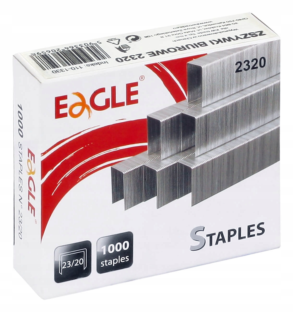 

Zszywki 23/20 do 170k stalowe mocne ostre Eagle