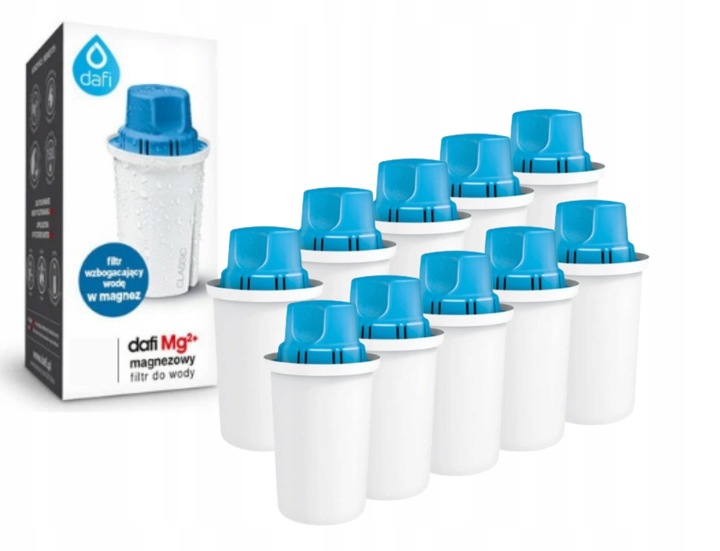 10 Szt. Wkład Filtr Dafi Classic Magnez Mg+