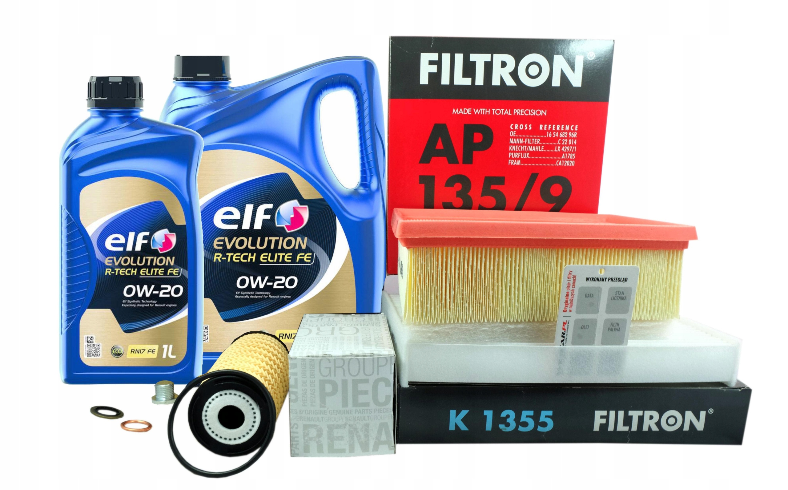 Renault Talisman 1.7 dCi 18- 3x Olejový filter oe Filtron olej 0W20 Elf Fe