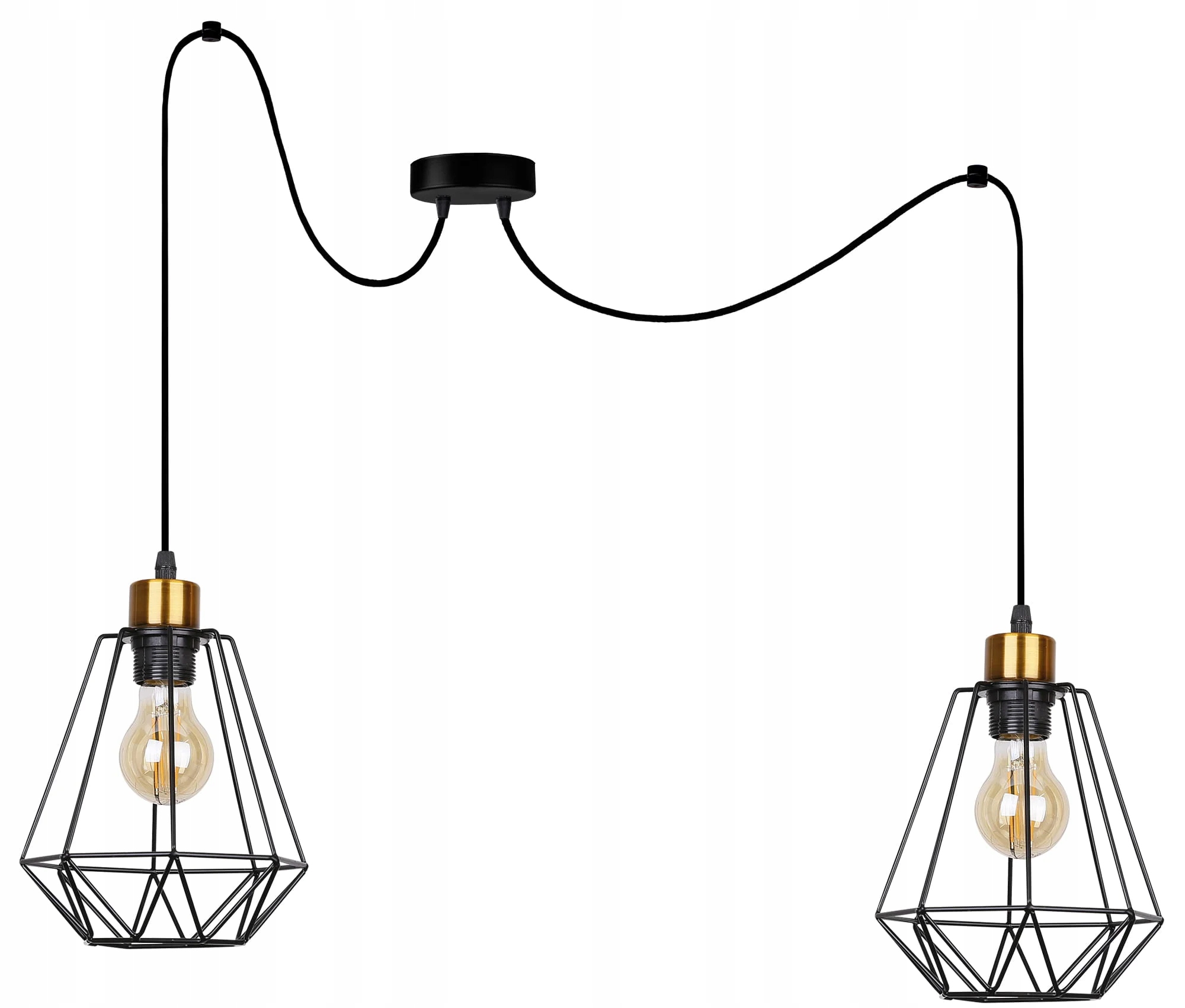 Závěsná lampa diamantové stínidlo černá Candellux