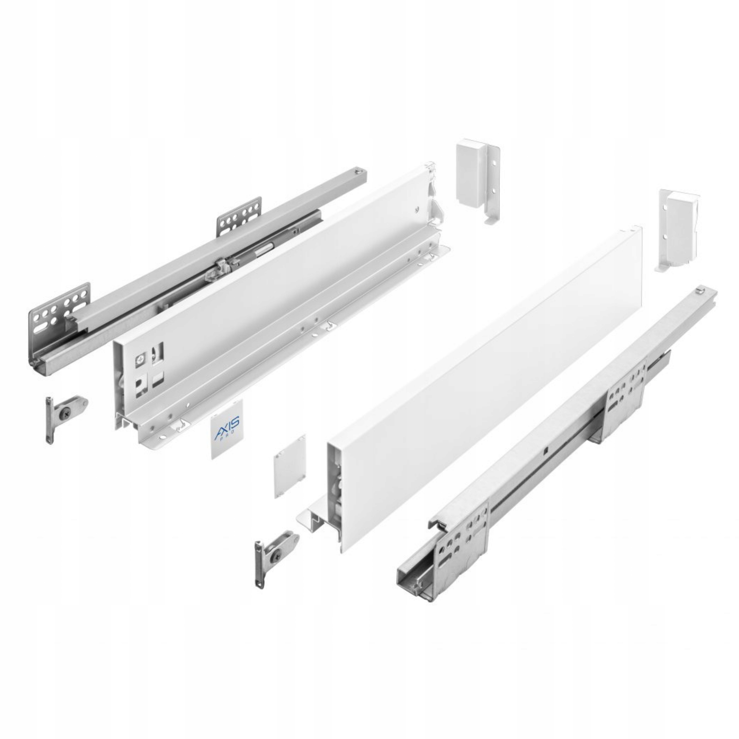 Szuflada Gtv Axis Pro 500C1 wysoka biała L500 H168 cichy domyk pełny wysuw
