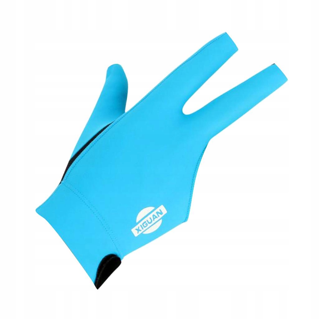 Finger Sweat Absorbing Breathable Elastic Fingertip Cut Snooker Pool Blue