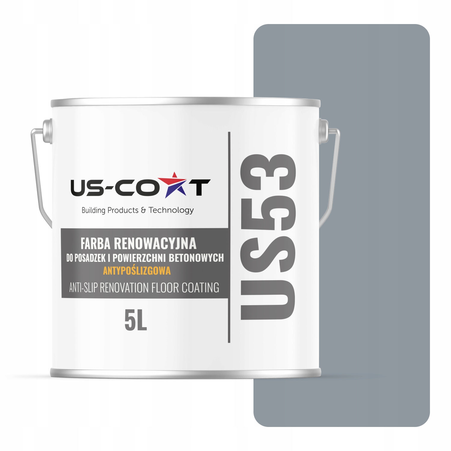 Renovačná Farba Na Podlahy Protišmyková Uv Šedo-modrá Ral 7001 5 L