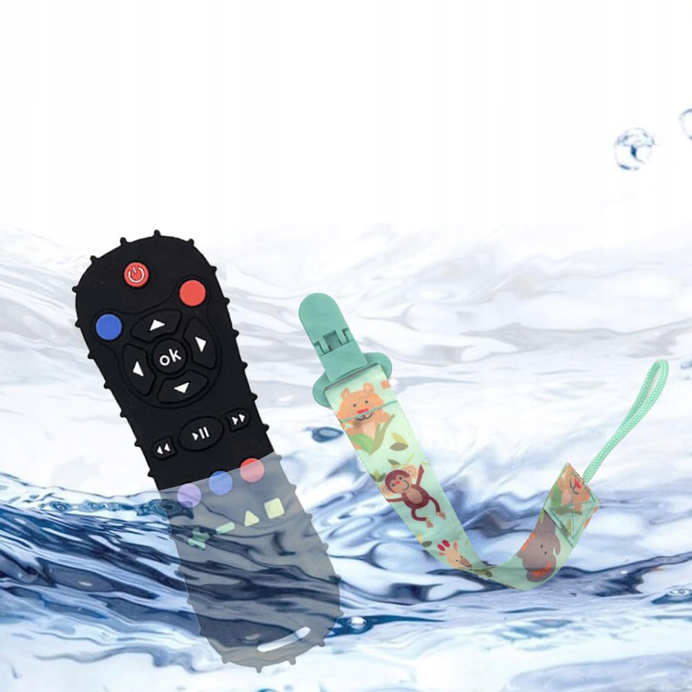 ZĄBKOWANIE ZABAWKI DO ŻUCIA GRYZAK DLA NIEMOWLĄT PILOT KOLORY czerń Marka inna