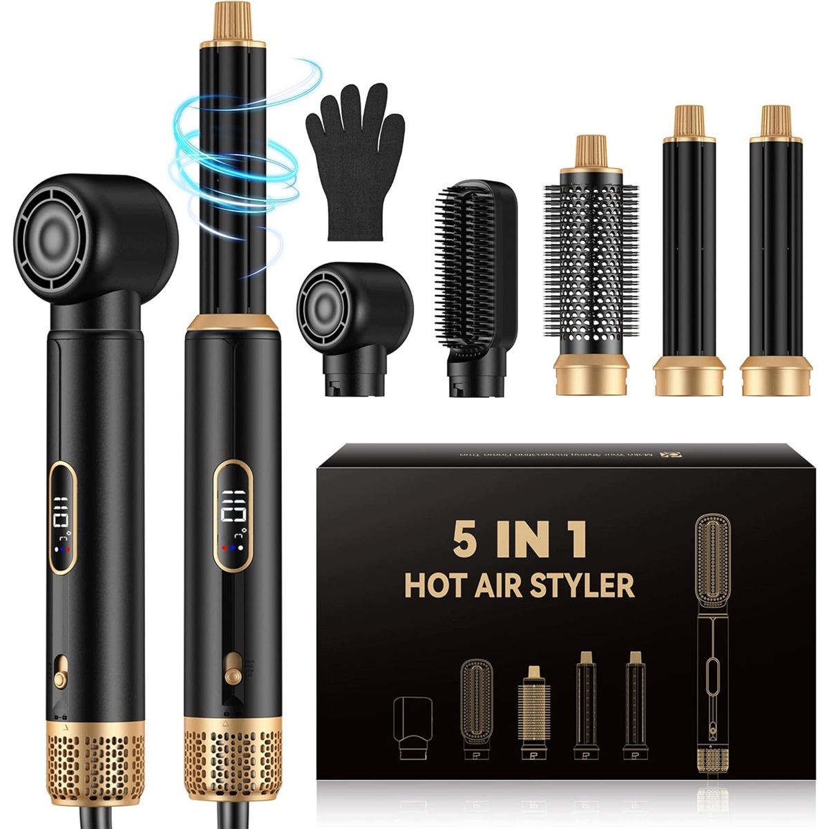 Vysoušeč vlasů 5 v 1 s Coanda a ionizací pro styling a sušení