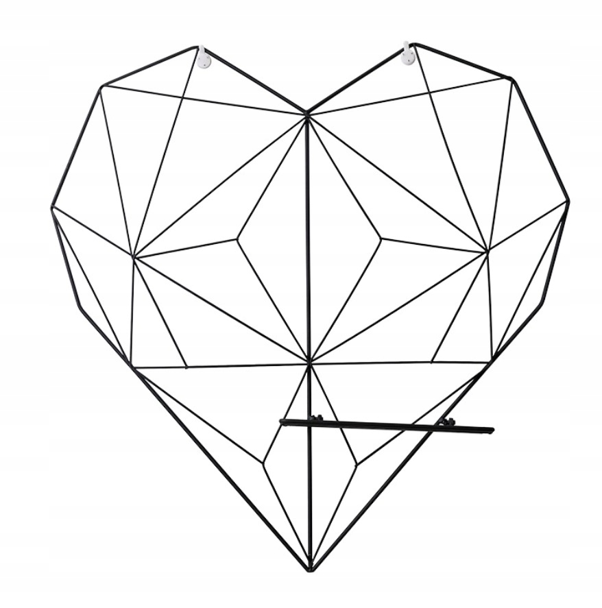 

Metalowa tablica ścienna kratka na zdjęcia serce