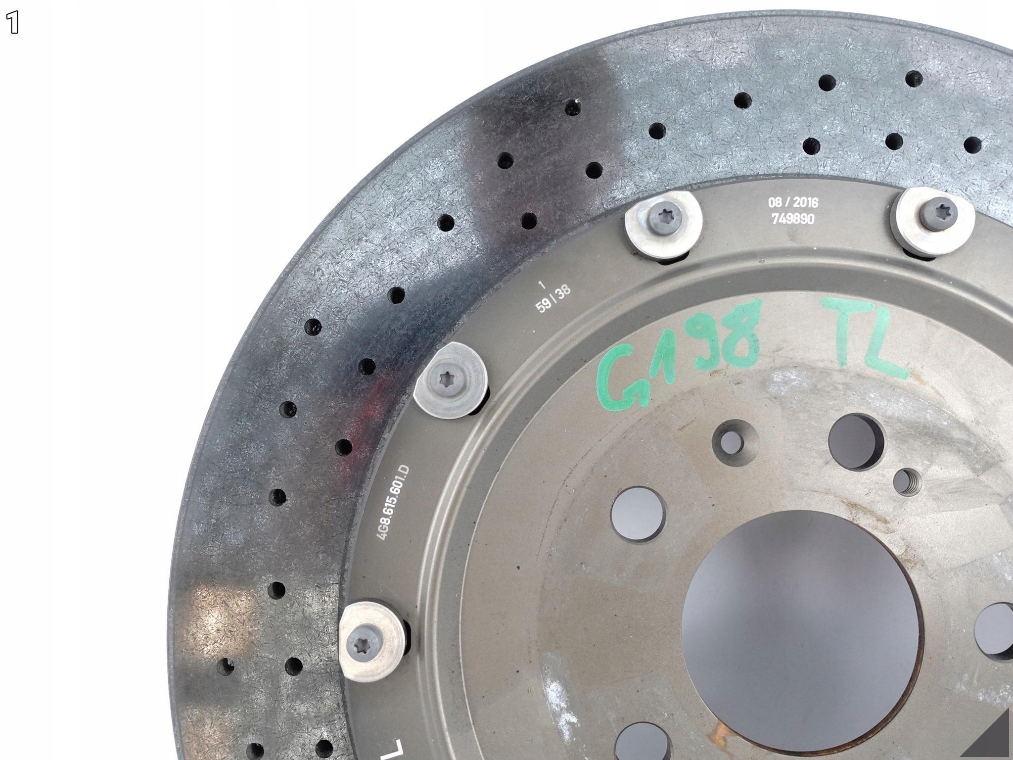 AUDI RS7 4G8 C7 PERFORMANCE disc CERAMICZNA rear part left 370x30 (only 70 KM)