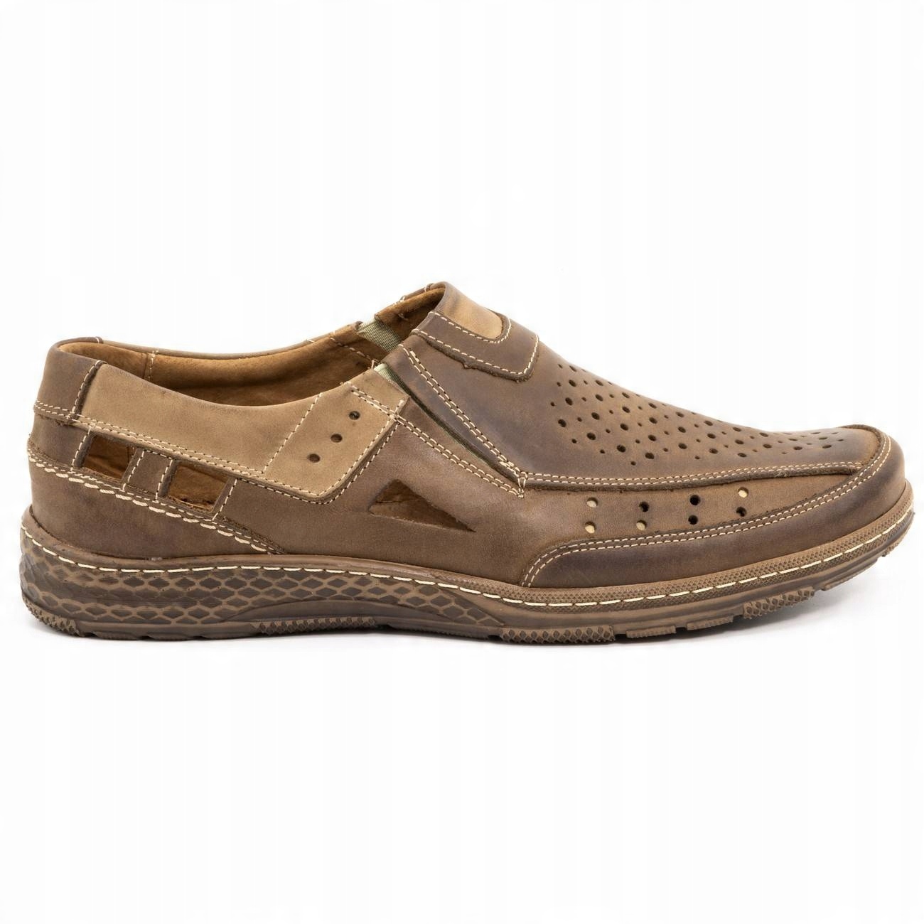 

Buty męskie mokasyny skórzane 893MP c brązowe 44