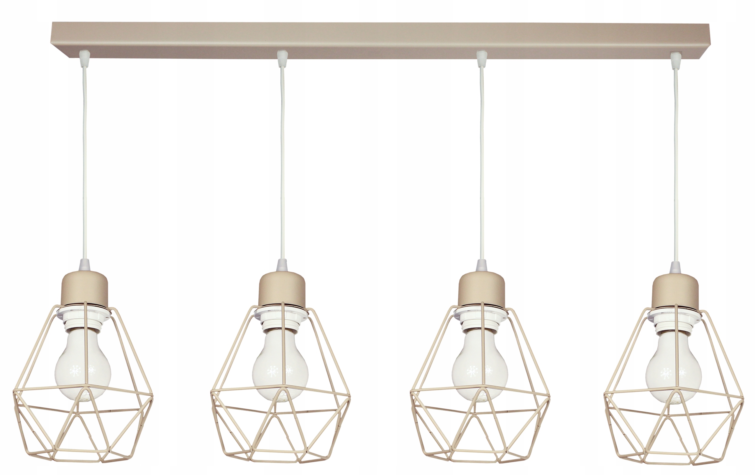 Lustrová závěsná stropní lampa Diamond béžová stropní lampa nad stůl loft