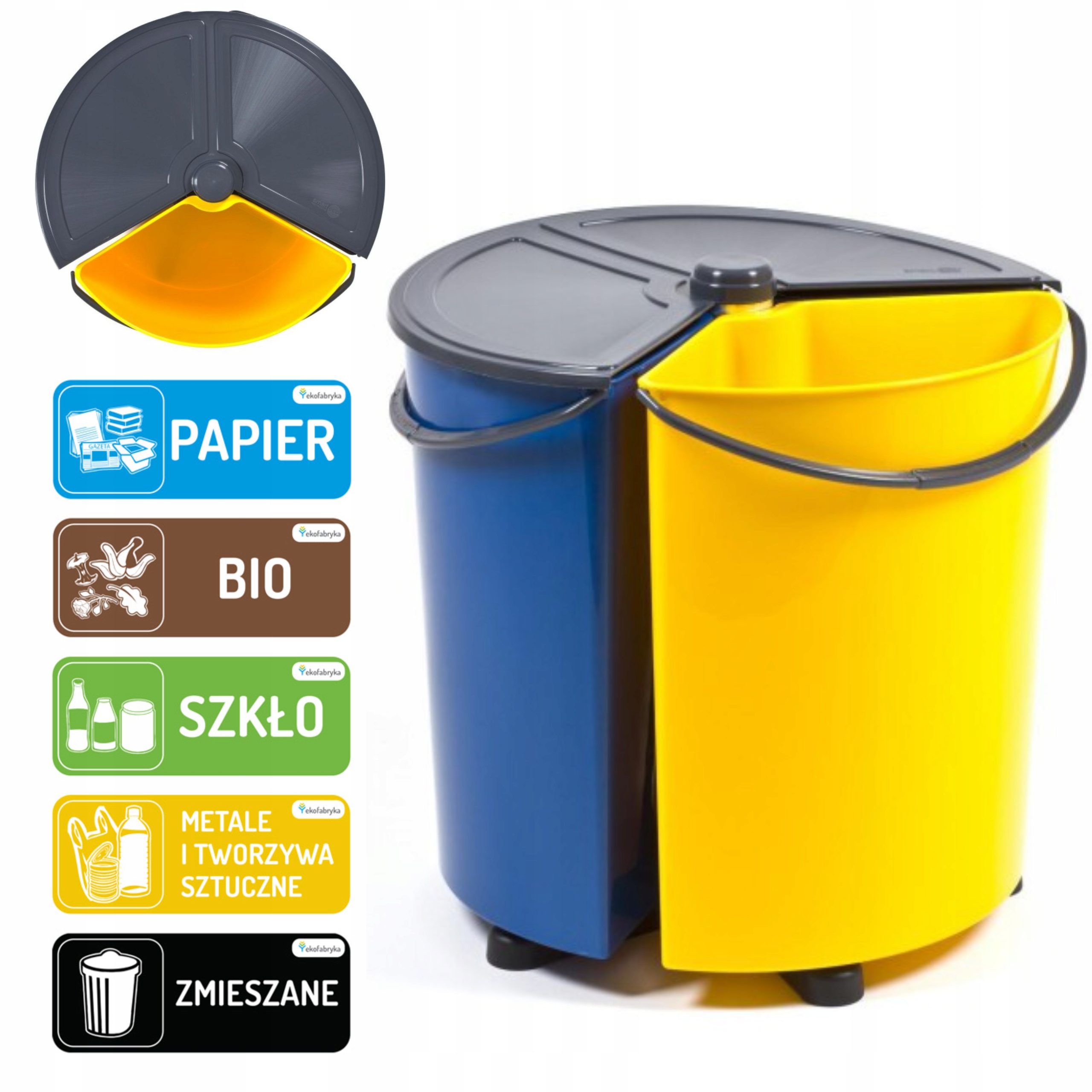 

Kosz na śmieci obrotowy 35l do kuchni pod zlew poj