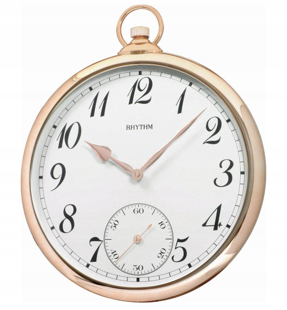 Veľké Čitateľné Zlaté Nástenné Hodiny Rhythm 36 cm