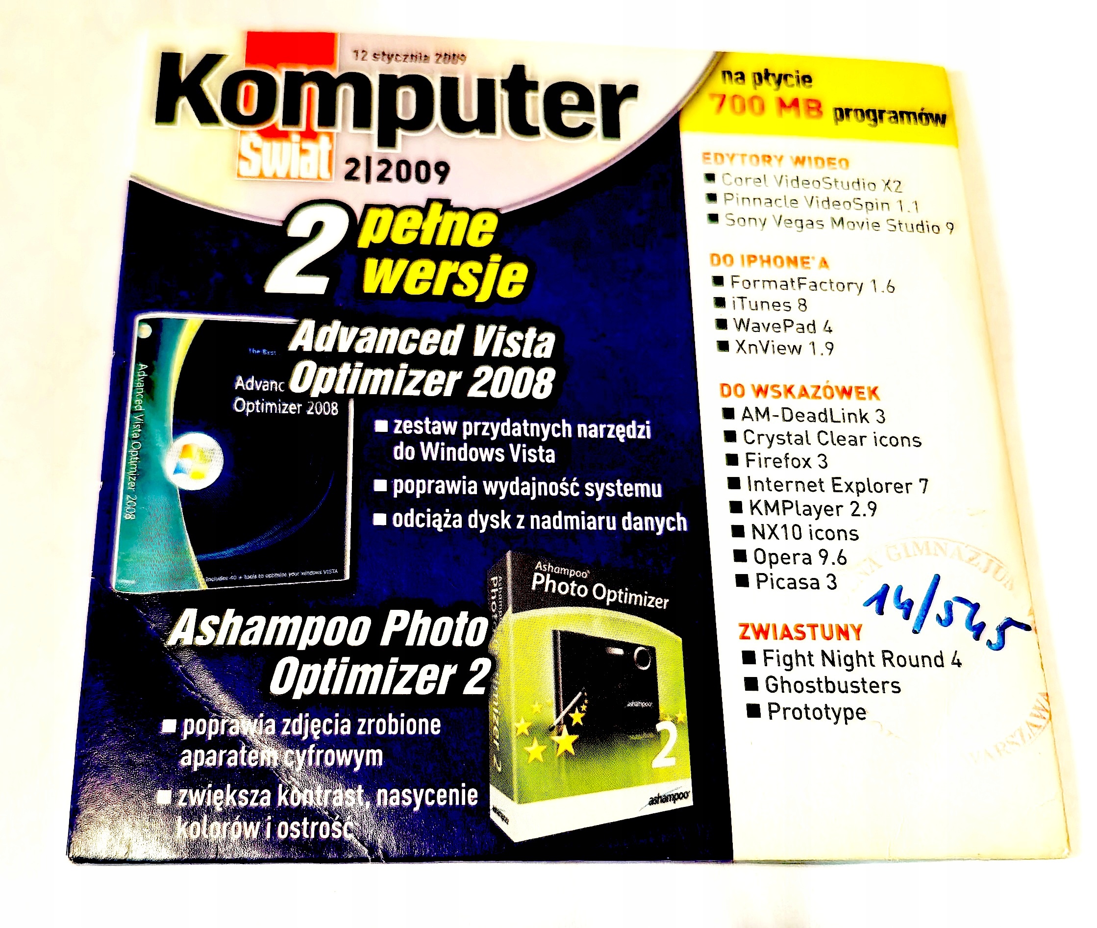 ADVANCED VISTA OPTIMIZER 2008 + ASHAMPOO PHOTO OPTIMIZER 2