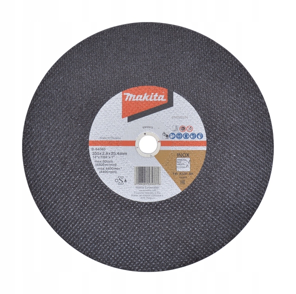 Nerezový řezný kotouč 355x2,8x25,4mm (5 ks Makita