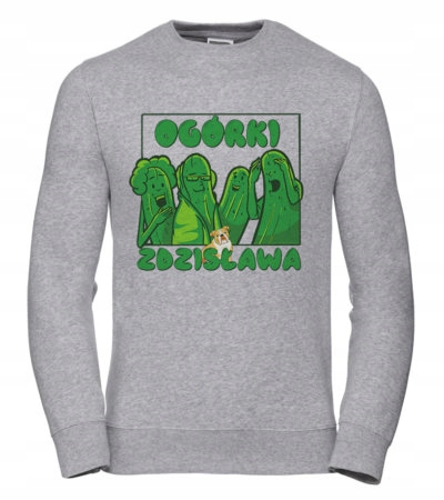 Pánská Mikina Okurky Zdzisława 2XL Šedá Dárek pro kluka, chlapa, pro někoho