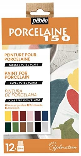 Barvy na sklo keramiky Porcelán Pebeo 12x20 ml