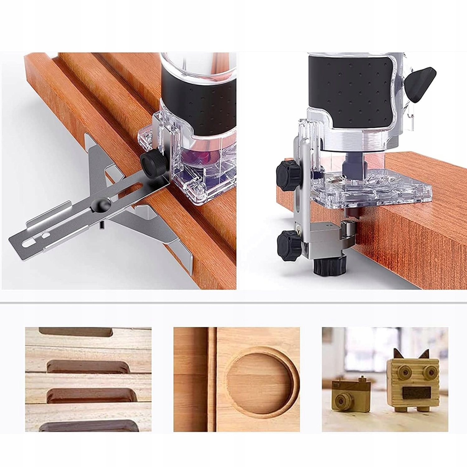 FREZARKA KRAWĘDZIOWA ELEKTRYCZNA DO DREWNA 800W + OSPRZĘT Marka Bedee