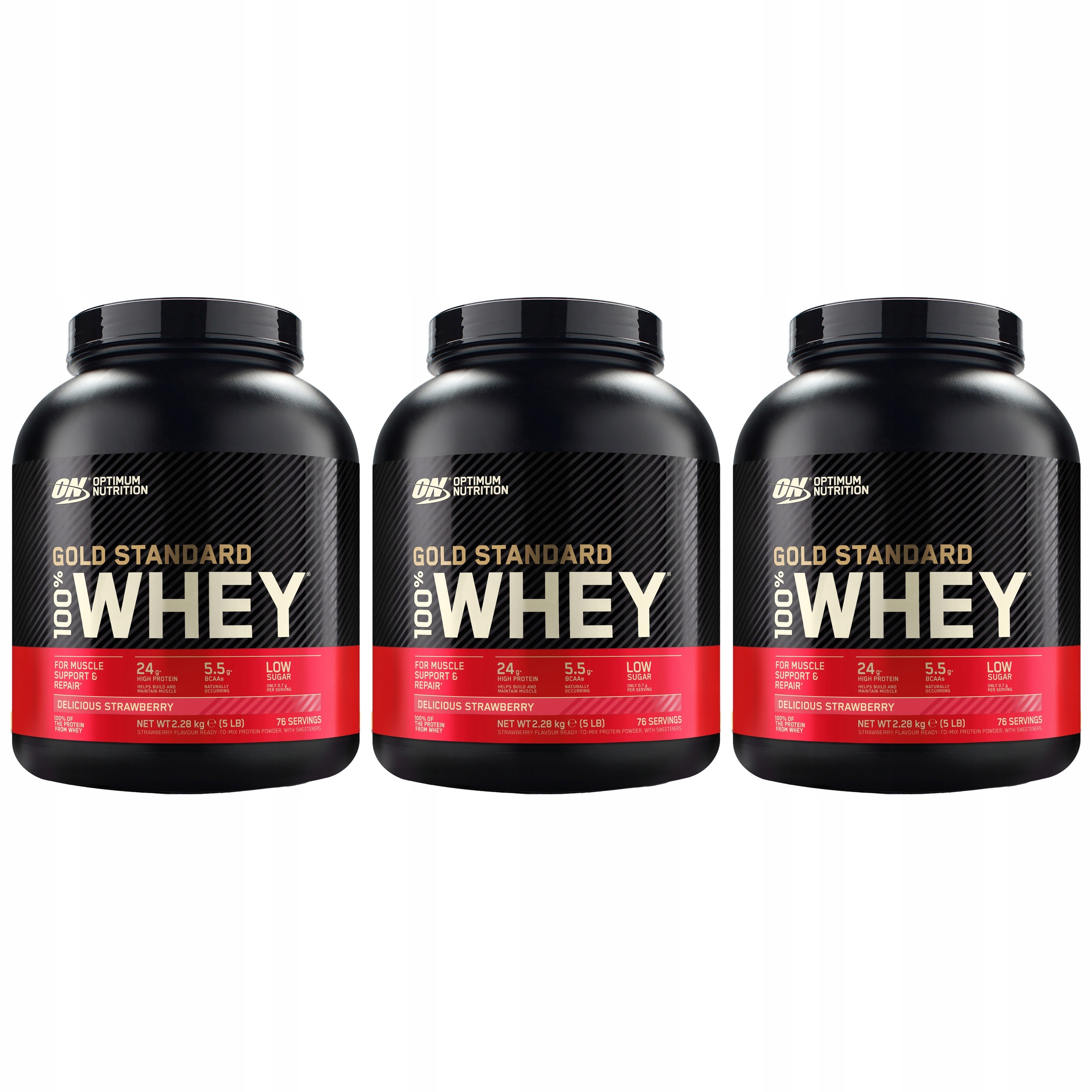 3x Protein Whey Gold Standard izolát koncentrát 2280 g Optimum Nutrition
