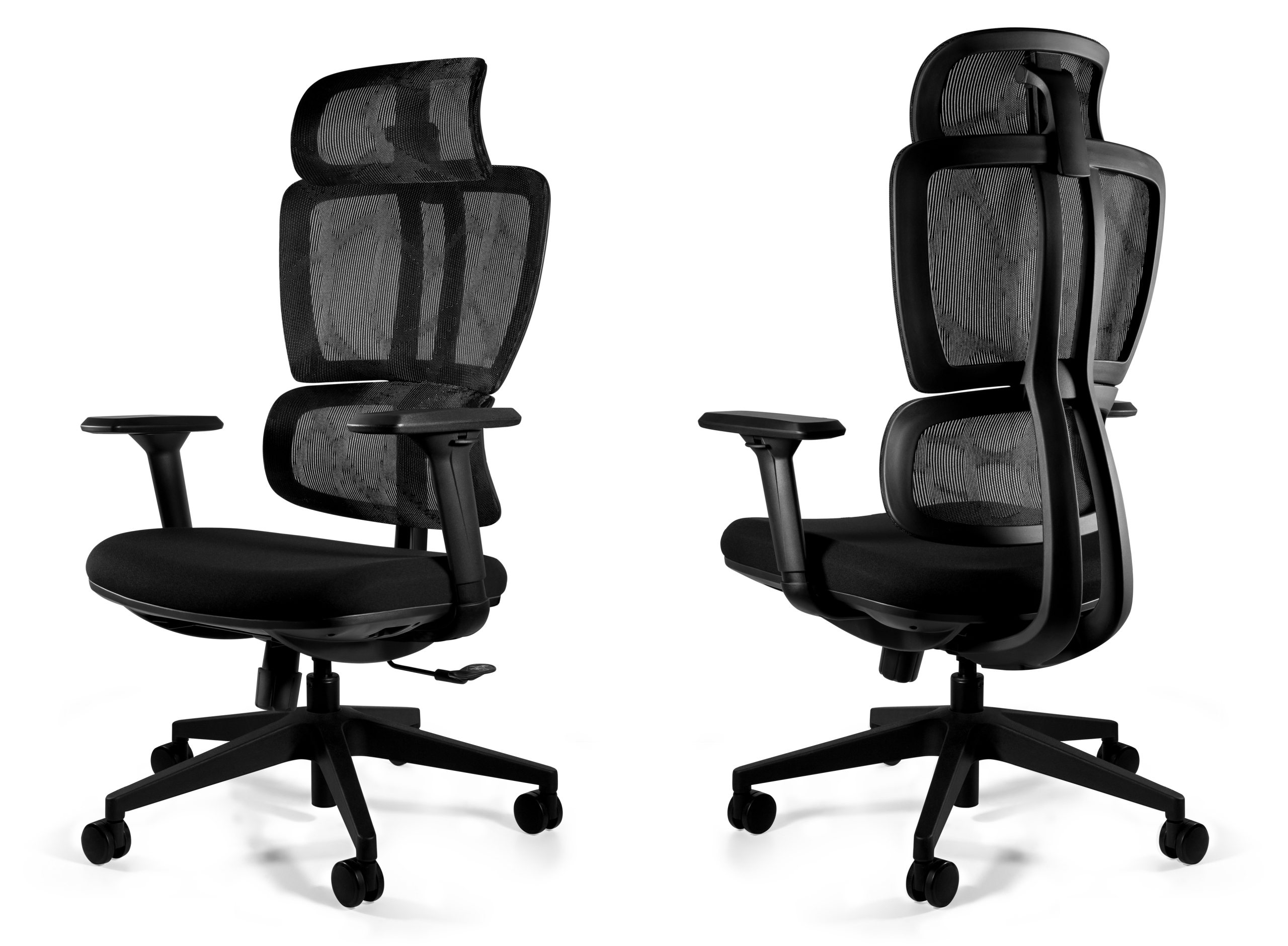 Krzesło Ergonomiczne Deal Czarne Fotel Obrotowe Biurowe