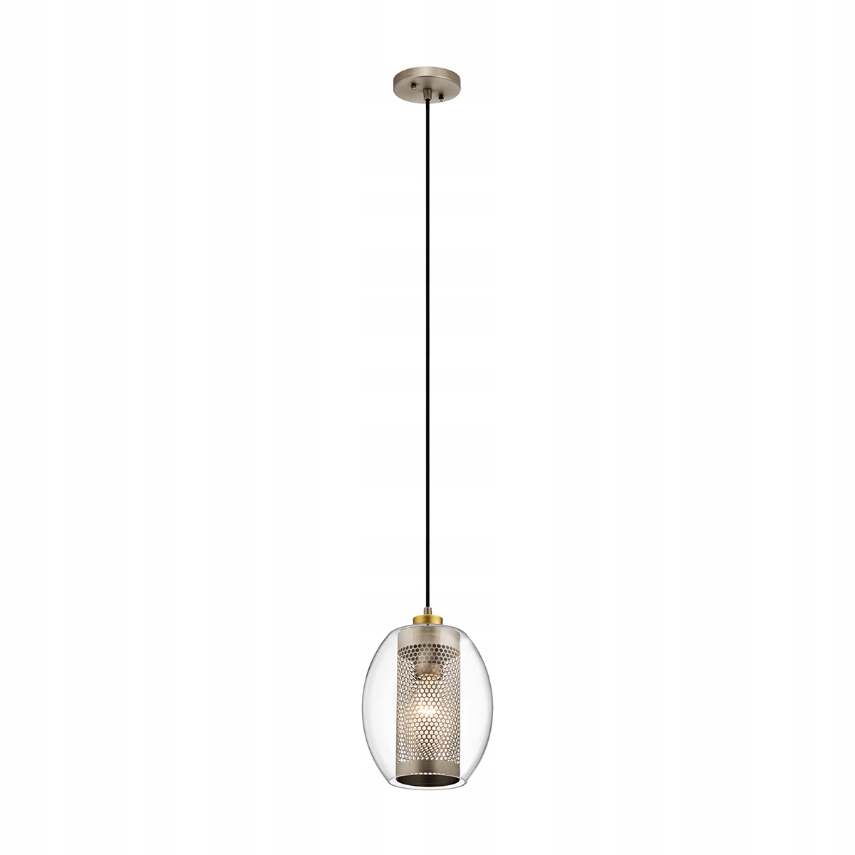 Industriálna závesná lampa starožitný pewter do spálne a obývačky Kichler