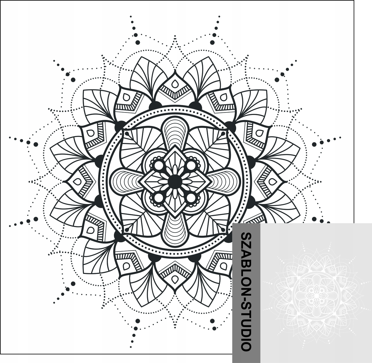 maliarska šablóna, maliarske šablóny //mandala//