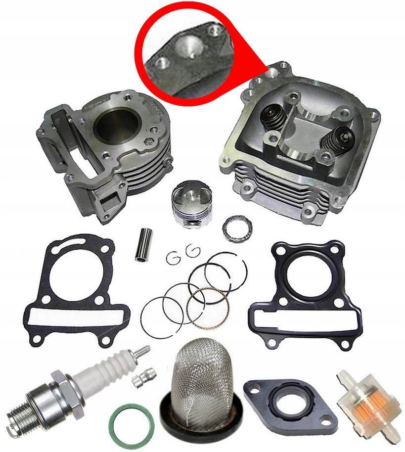 Cylinder Głowica 47mm Tuning 80 Kymco Agility Rs 50 4T 07-16r.