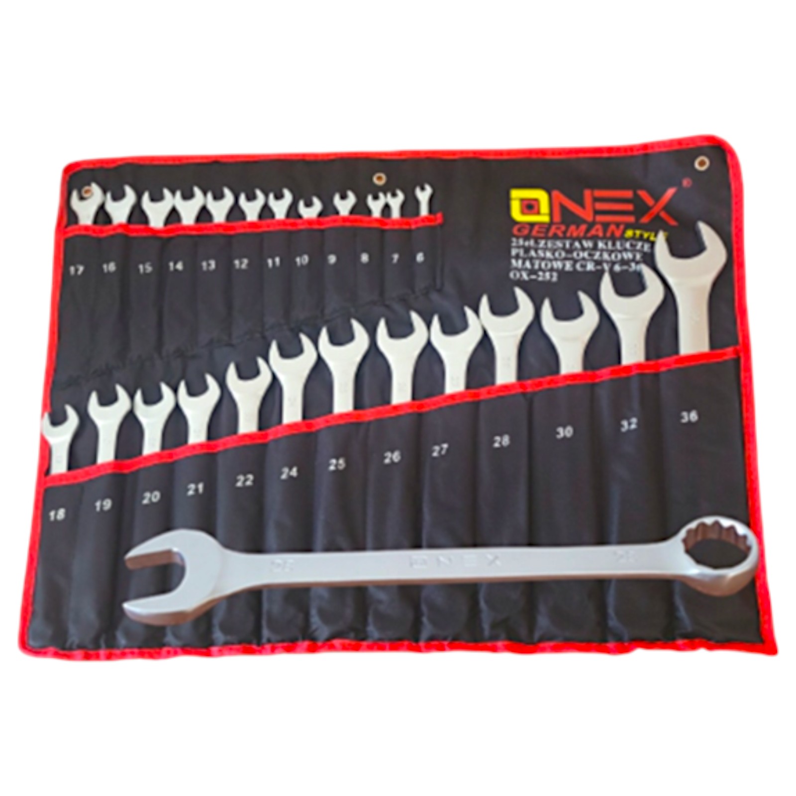 Klíče Očkoploché Sada Klíčů 6-36 MM 25 Dílů Odolné 25 Ks