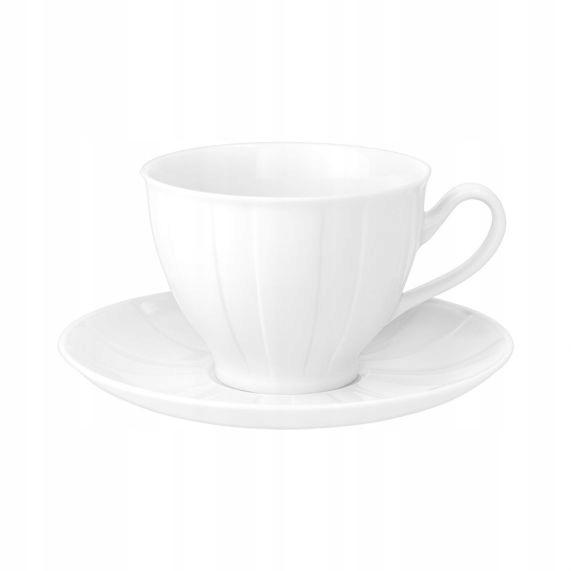 

Filiżanka 250ml ze spodkiem biała Polska porcelana