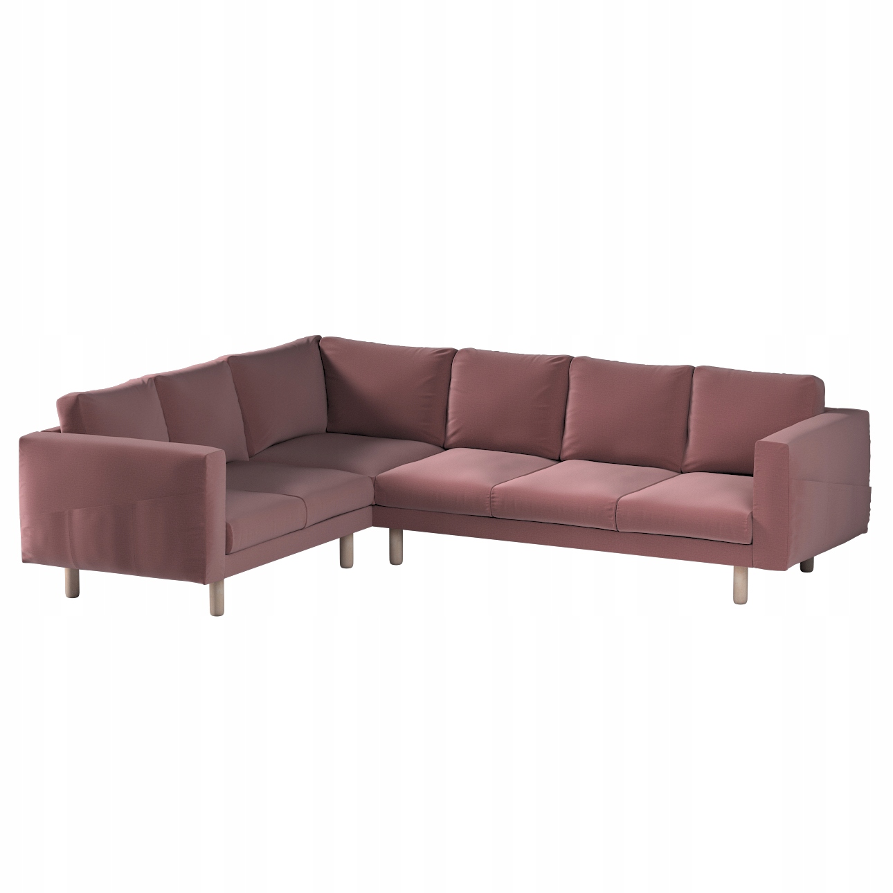 Dekoria potah na rohovou pohovku Norsborg pro 5 osob Ikea růžový