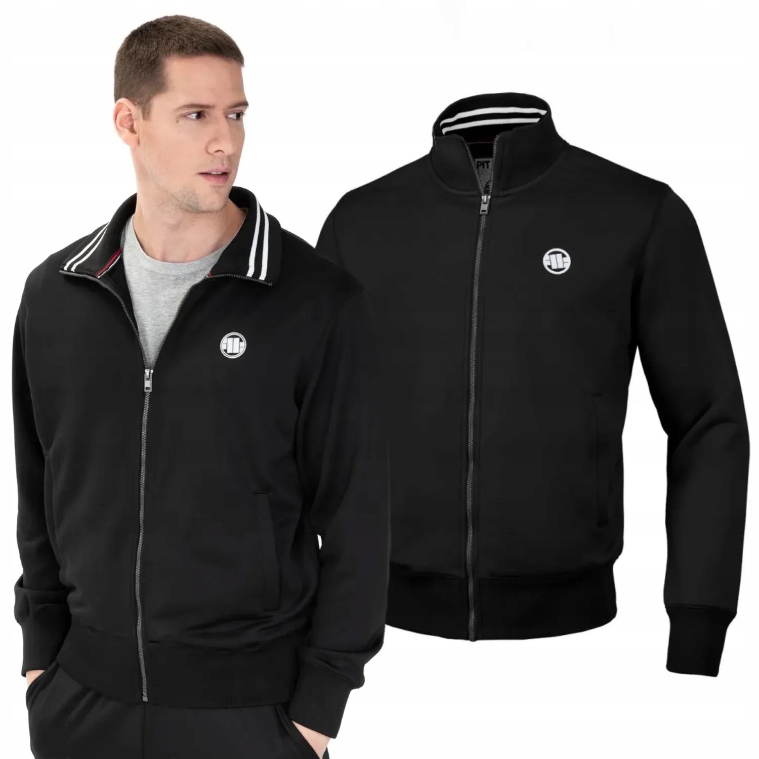 Rozepínací mikina Pitbull Oldschool Polly-Terry Small Logo '24 černá [L]