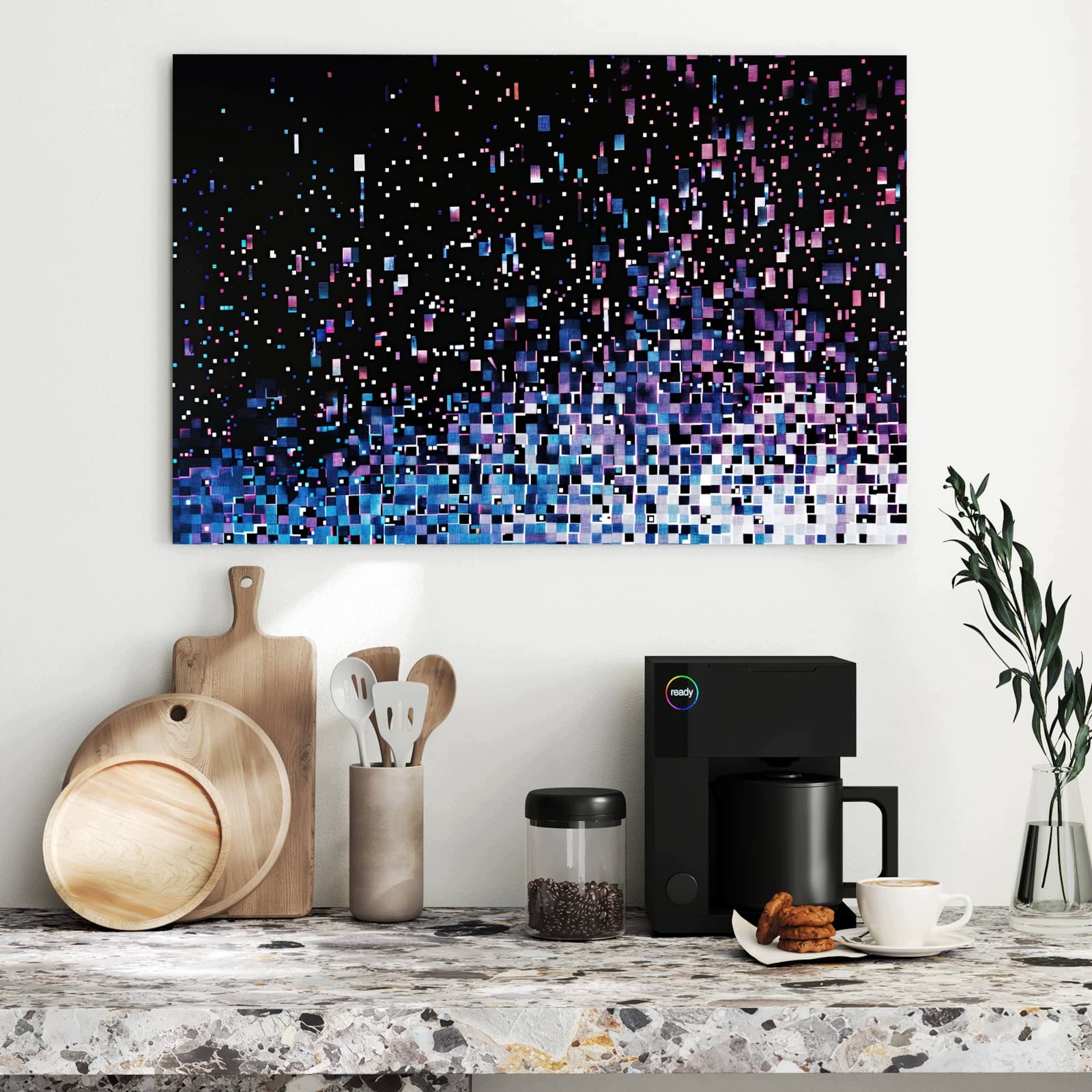 Magnetická tabule Vzor pikselový 90 × 60 cm