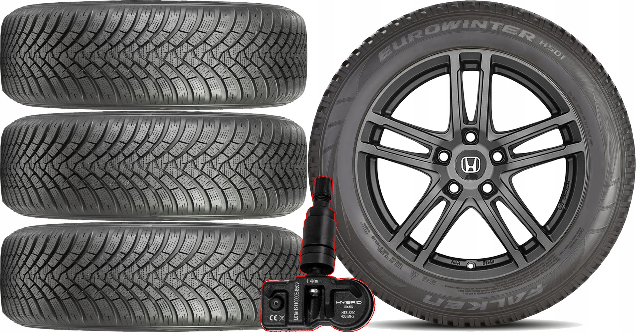 КОЛЕСА ЗИМА HONDA ACCORD VII 7 Фолькен 2255r17 TPMS