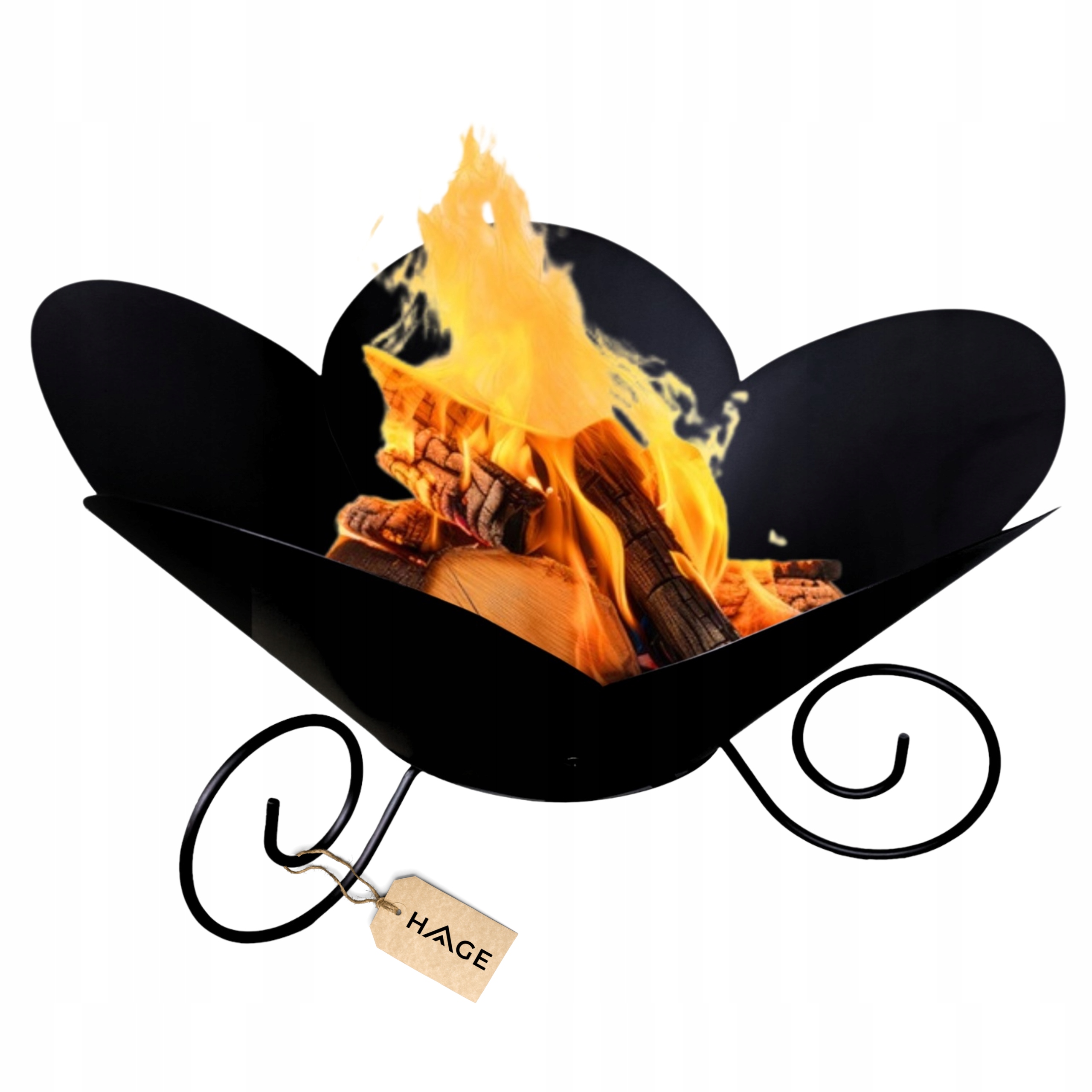 Palenisko Ogrodowe Lotos 50 CM Stalowe Czarne Do Ogniska Grilla Kociołka