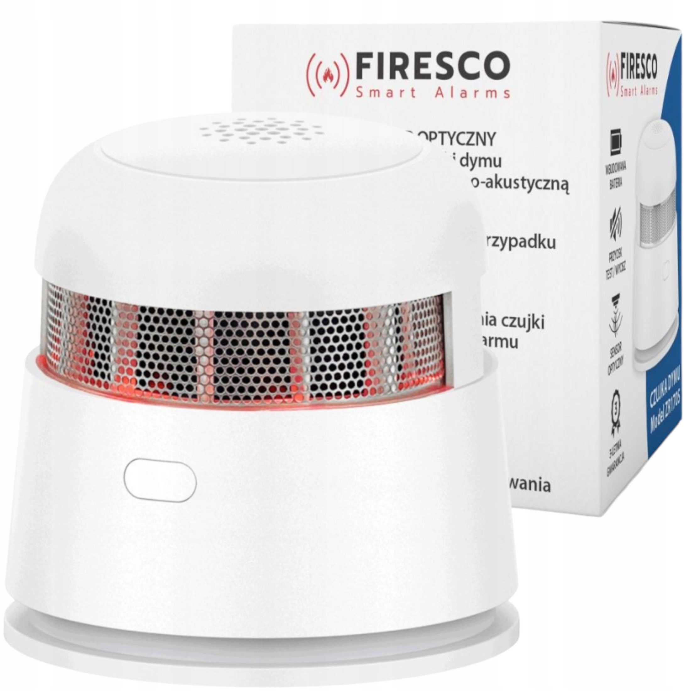 Detektor kouře s funkcí detekce správného nebezpečí hlasu/LED