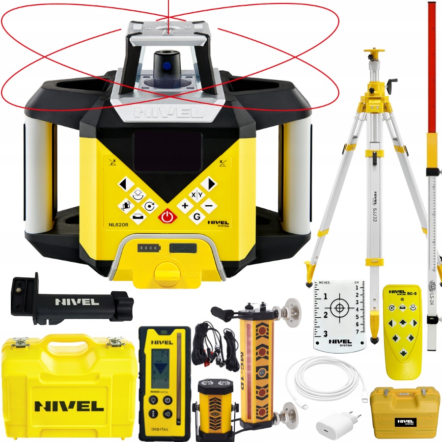 Niwelator laserowy Nivel System NL620R Digital MC1D z łatą LS-24