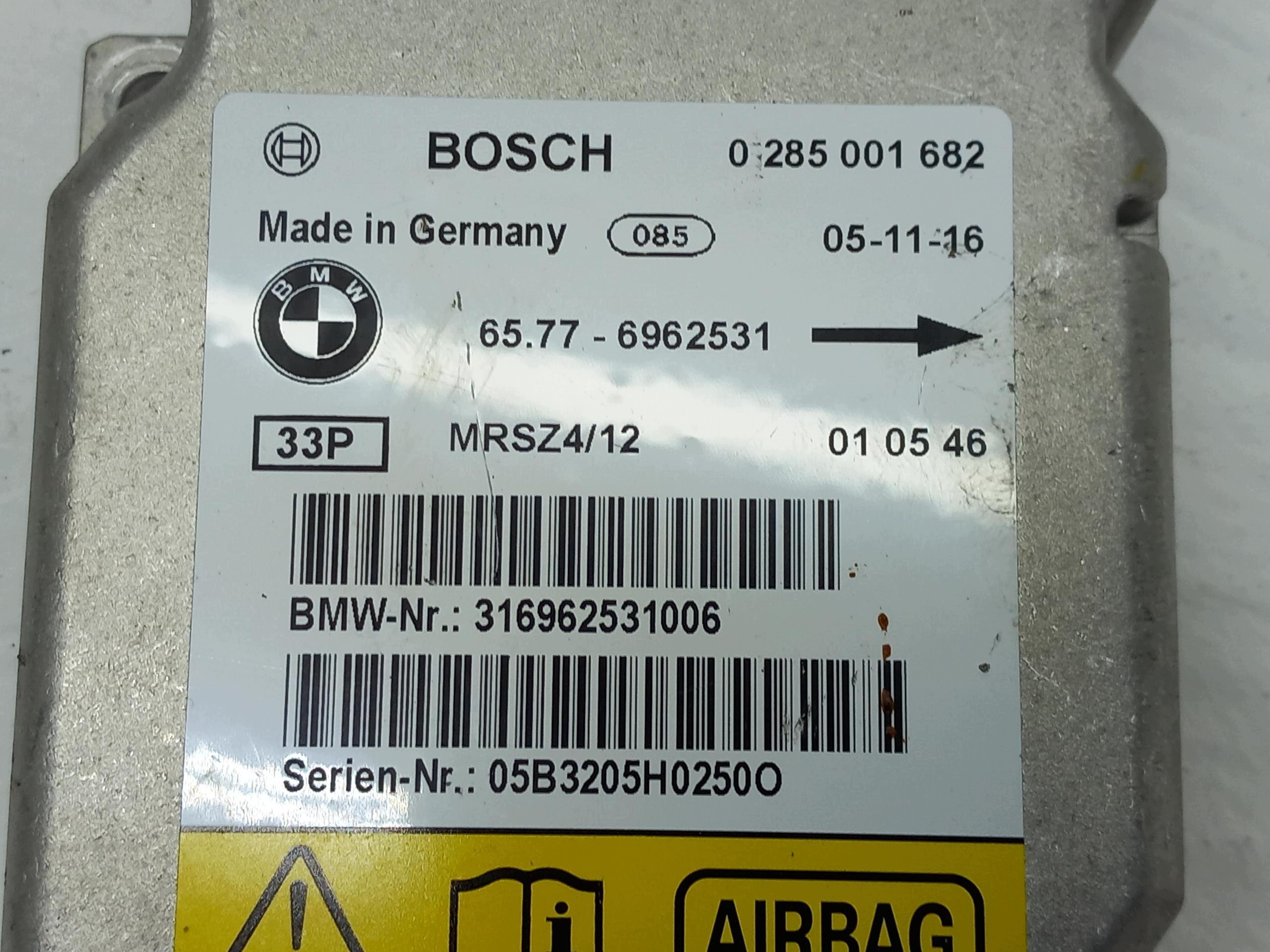 MINI R50 R52 R53 SENSOR modulo airbag airbag 6962531 BOSCH OEM