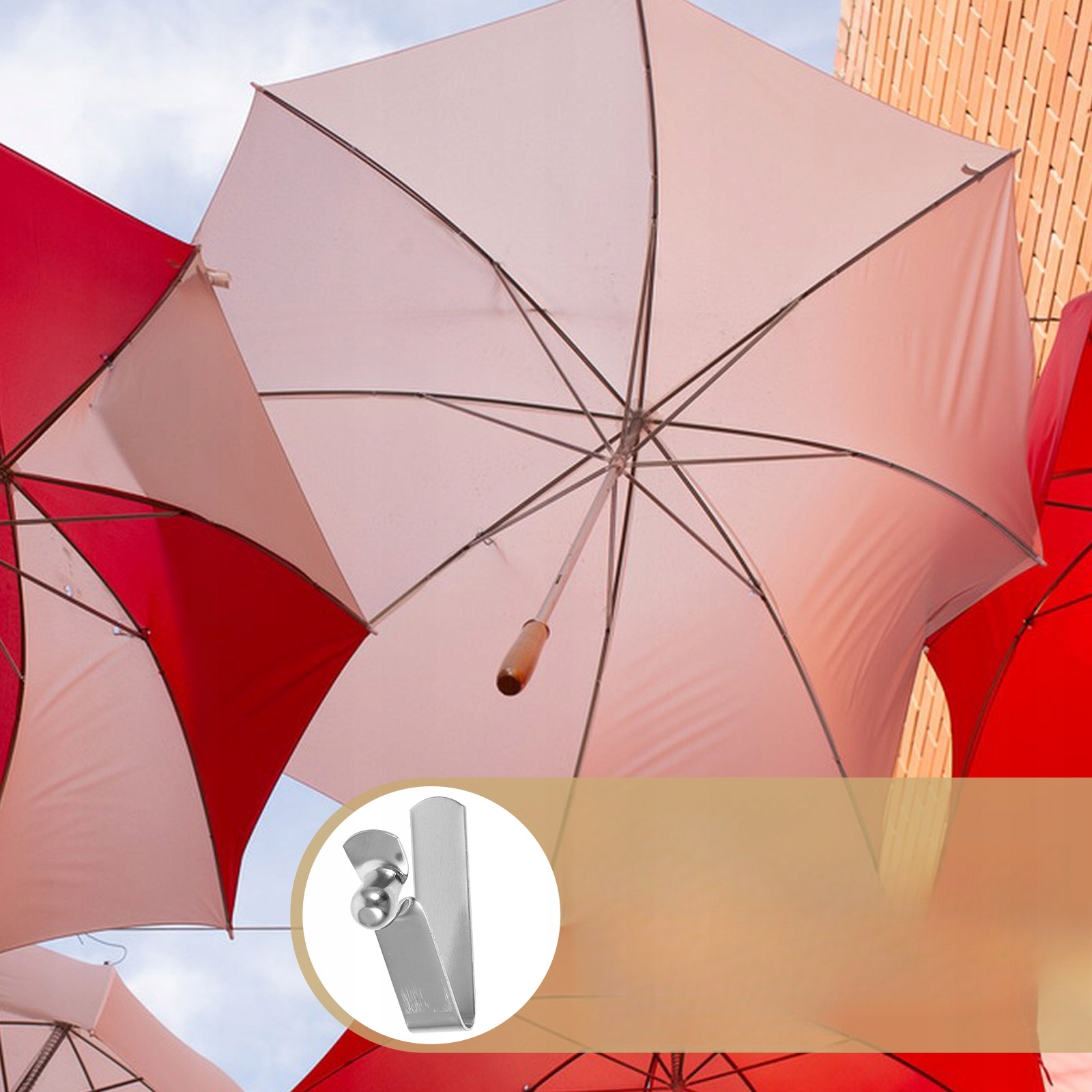 PARASOL SPRING CLIP PARASOLE NA PRZYCISKI DESZCZOWE Maksymalna szerokość cięcia 70 mm