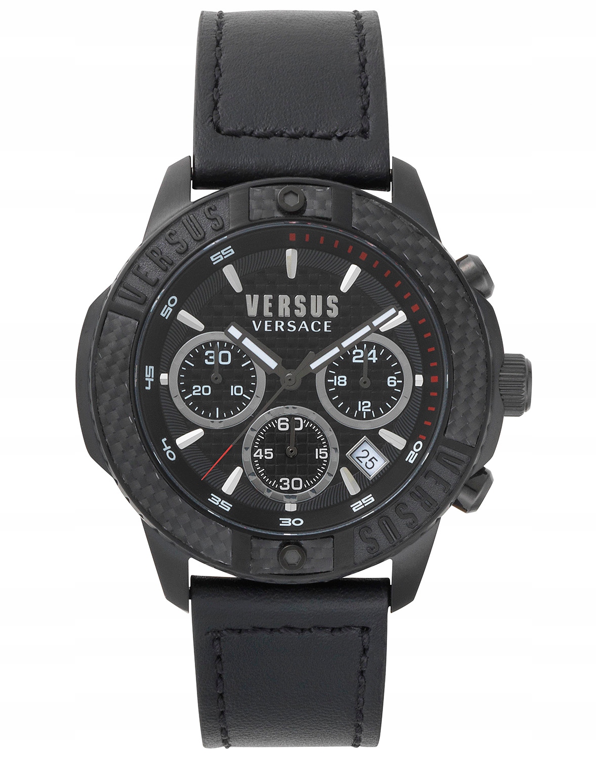Zegarek męski czarny na pasku Versus Versace WR50