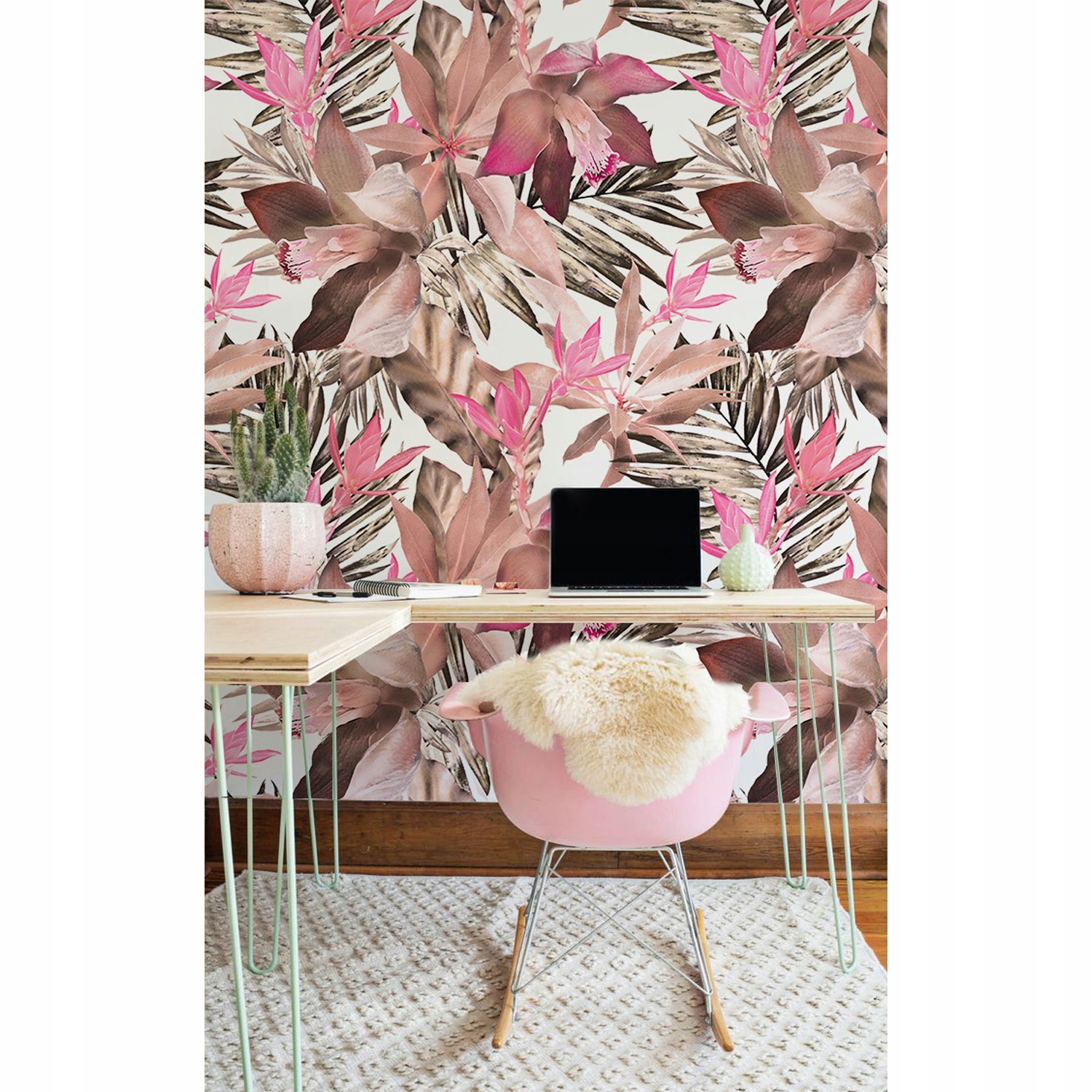 

Fototapeta Tropikalne różowe kwiaty palmy 104x70