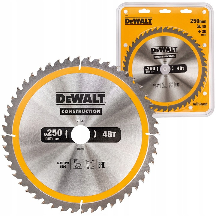 Kotoučová Pila Na Dřevo 250/30 MM, 48 Zubů Dewalt