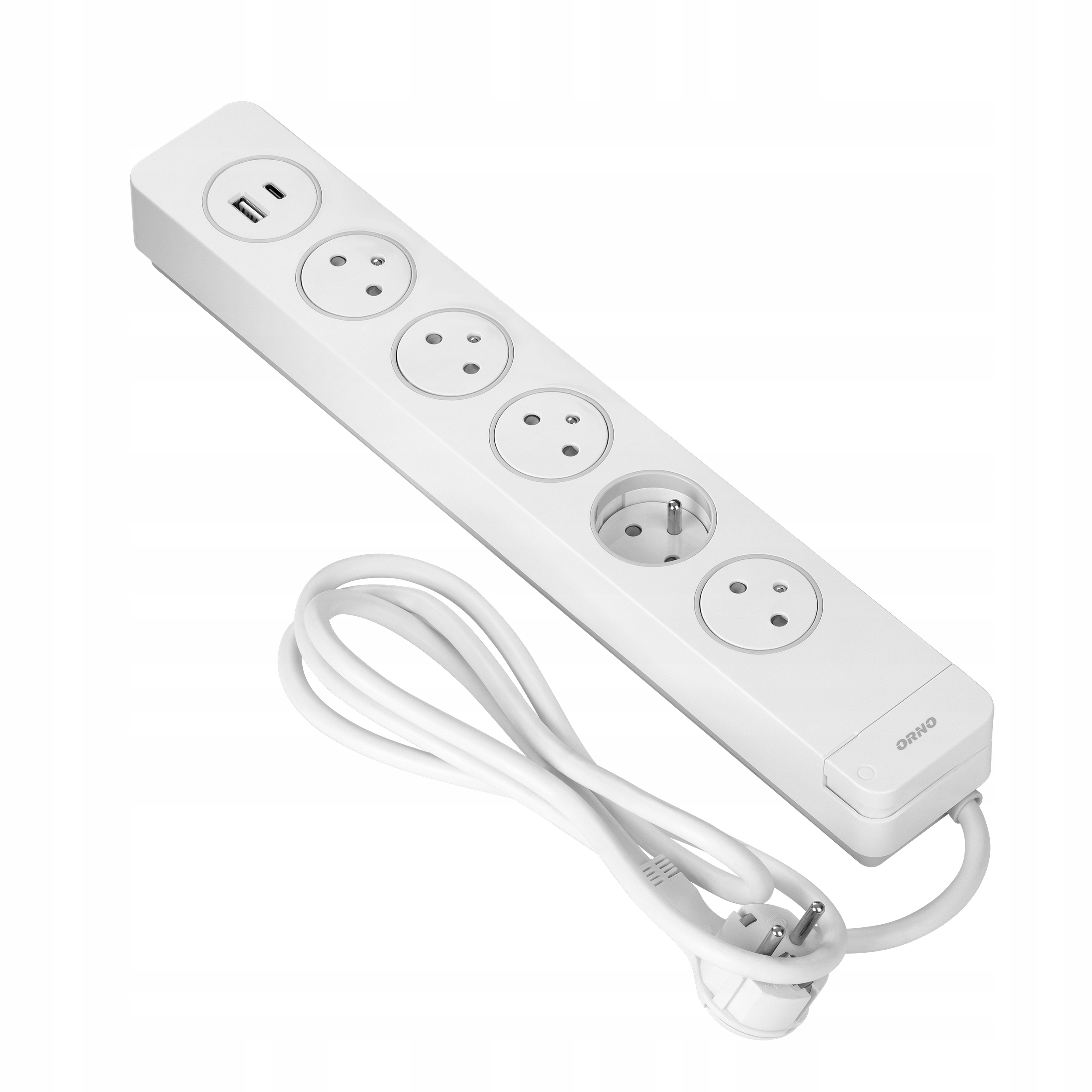 Przedłużacz Listwa Zasilająca 5 Gniazd + USB A i C Kolor biały