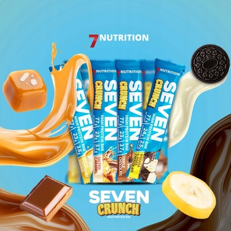 Levně 7NUTRITION Seven Protein Bar 77G Triple Chocolate Trojitá Čokoláda