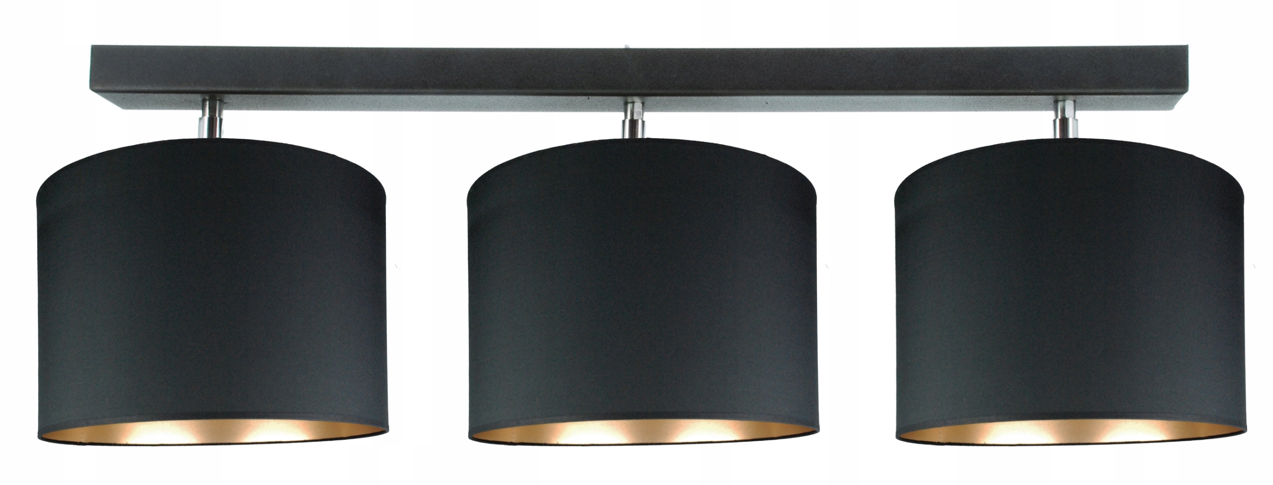 Moderní Stropní Svítidlo Golden Trojitá, Černo-zlatá S Regulací Stínítek