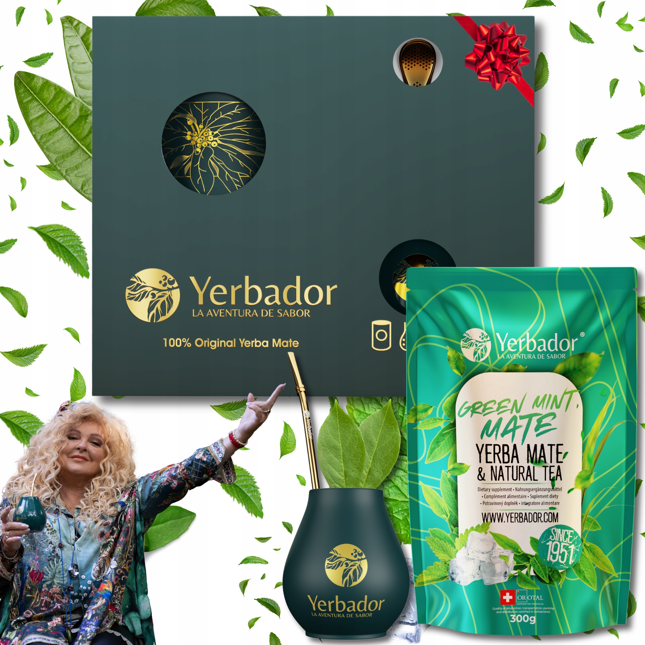 Yerba Mate Startovací Sada Yerbador Green Mint Mate Osvěžující s mátou