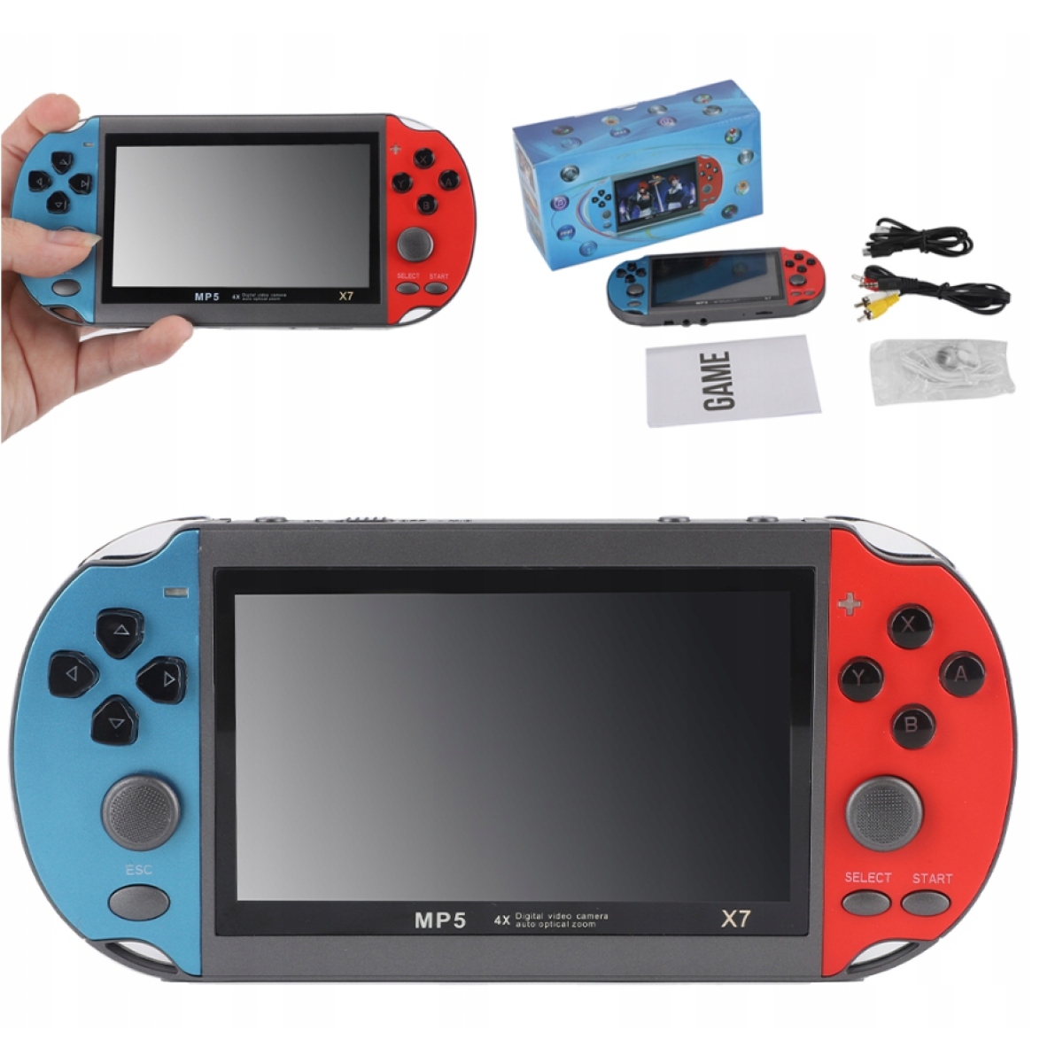 Przenośna Elektroniczna Konsola Do Gier X7 Ponad 2000 Gier