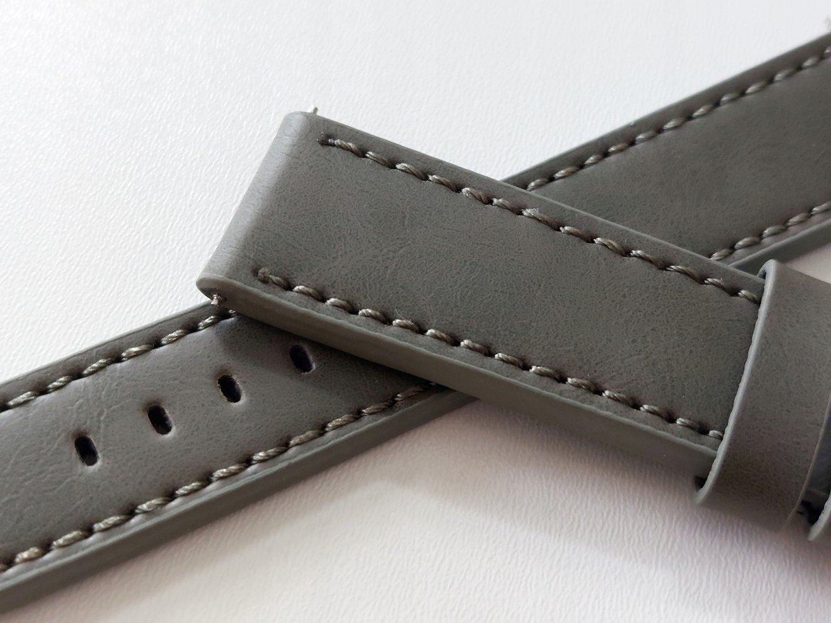 Pasek do zegarka, smartwatcha 18 mm szary EKOSKÓRA Model 18 mm