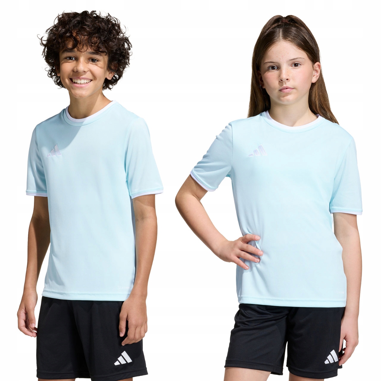 Koszulka dla dzieci adidas Entrada 26 Jersey błękitna KE9844 128cm