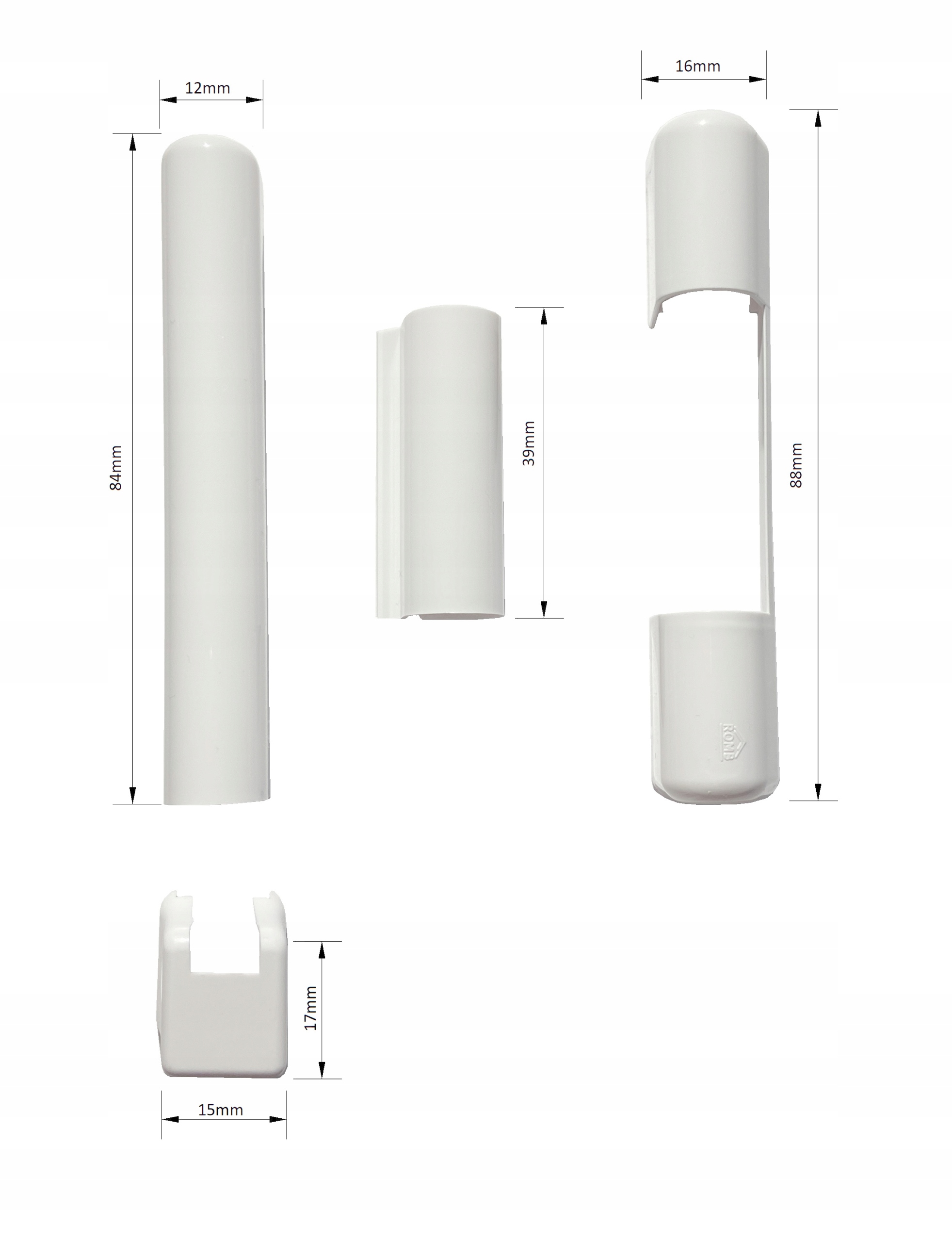 FEWB ROMB OSŁONKI NA ZAWIASY do okien i drzwi PCV Kod producenta OSŁONKI NA ZAWIASY OKIENNE BRĄZOWE