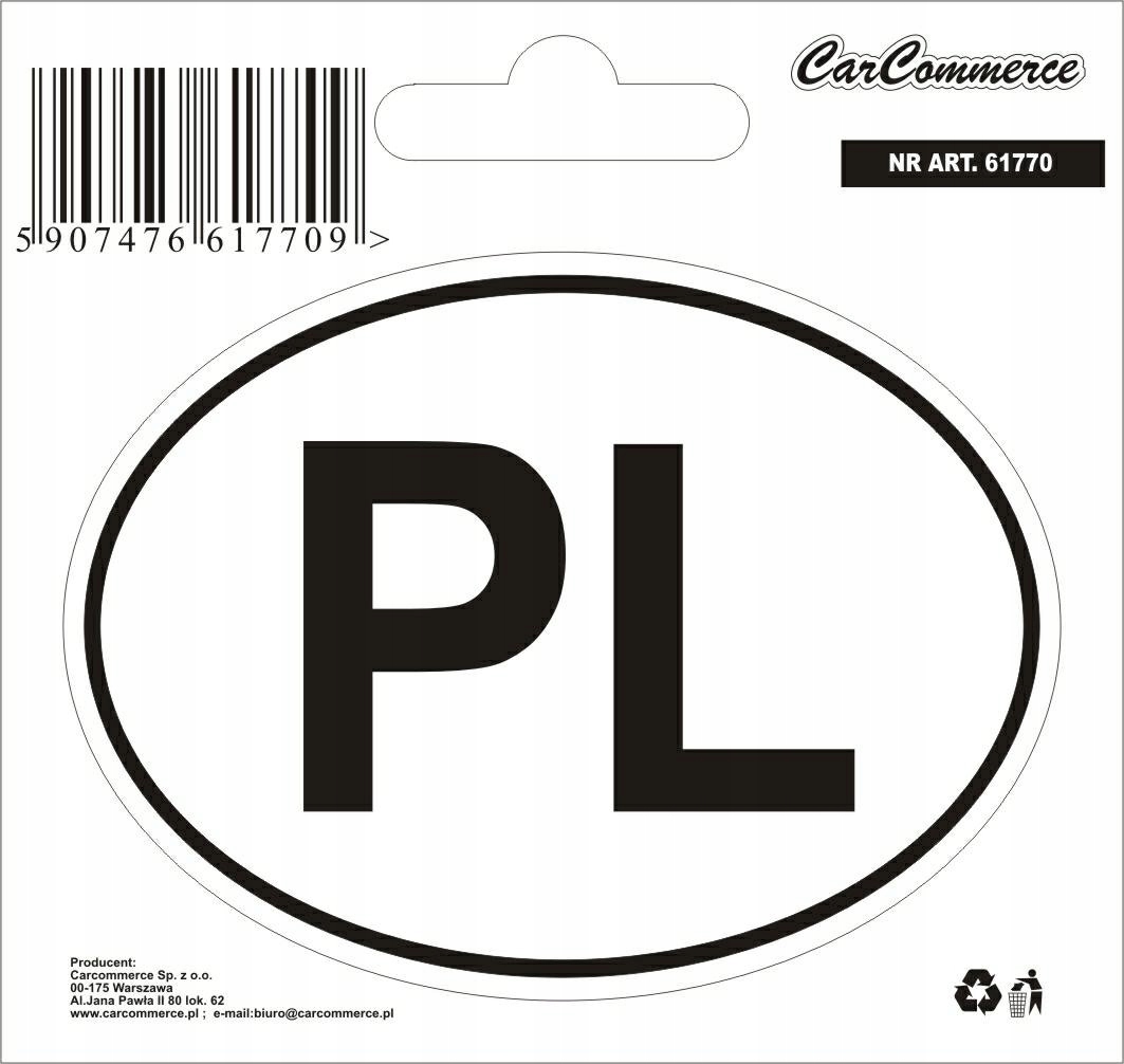 

Naklejka na Samochód Pl Elipsa